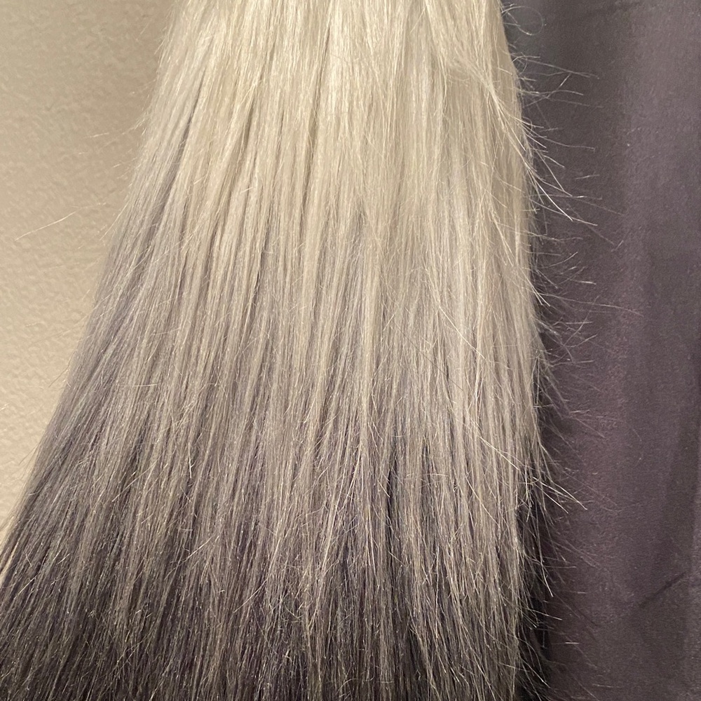 Kensie Black and White Ombre Faux Fur Vest - Picture 4 of 6